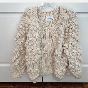 Chicwish Cream Pom Pom Cardigan